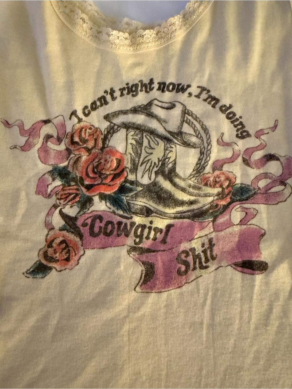 Vanessa Mooney x Bandit Brand Cowgirl Graphic Tank XS Made in USA